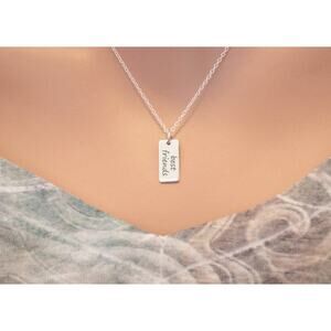 Sterling Silver Best Friends Charm Necklace